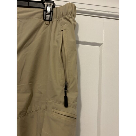 Pudolla Athletic Men’s Shorts XL Tan Beige Khaki Quick Dry Lightweight Cargo - Picture 4 of 7
